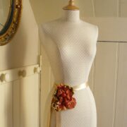 Dots ~ Swedish Grey or Gustavian Grey on Cream Linen - Image 3