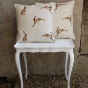 French Hares ~ Fudge on Cream Linen - Image 5