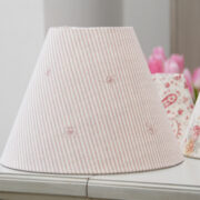 Bee Pinstripe ~ Antique Dusty Pink Cream Linen - Image 2