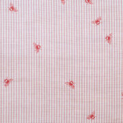 Bee Pinstripe ~ Raspberry & Rose on Ivory Linen - Image 2