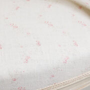 Georgian Trellis ~ Antique Powder Pink on Cream Linen - Image 5