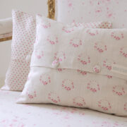 Wreath ~ Rose on Cream Linen - Image 6