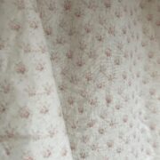 Tiny Faded Hattie Grape and Basil ~ on New White Linen - Image 2
