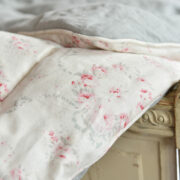 Mathilde ~ French Blossom & Jade on Pure White Linen NEW BATCH FOR SALE £55pm - Image 2