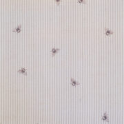 Bee Pinstripe ~ Swedish Grey & Charcoal on Ivory Linen - Image 2