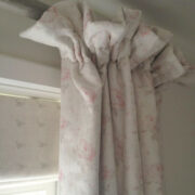 Georgian Roses ~ Antique Powder Pink & Dove on Cream Linen - Image 6