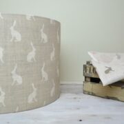 Hares (Mini) ~ Gustavian Grey Background or Dove Background on Cream Linen - Image 4