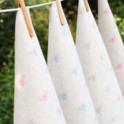 Just Bees ~ Blush Pink on Ivory Linen - Image 4