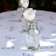 Faded Dotty Butterflies on New White Linen - Image 3