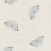 Faded Dotty Butterflies on New White Linen - Image 2