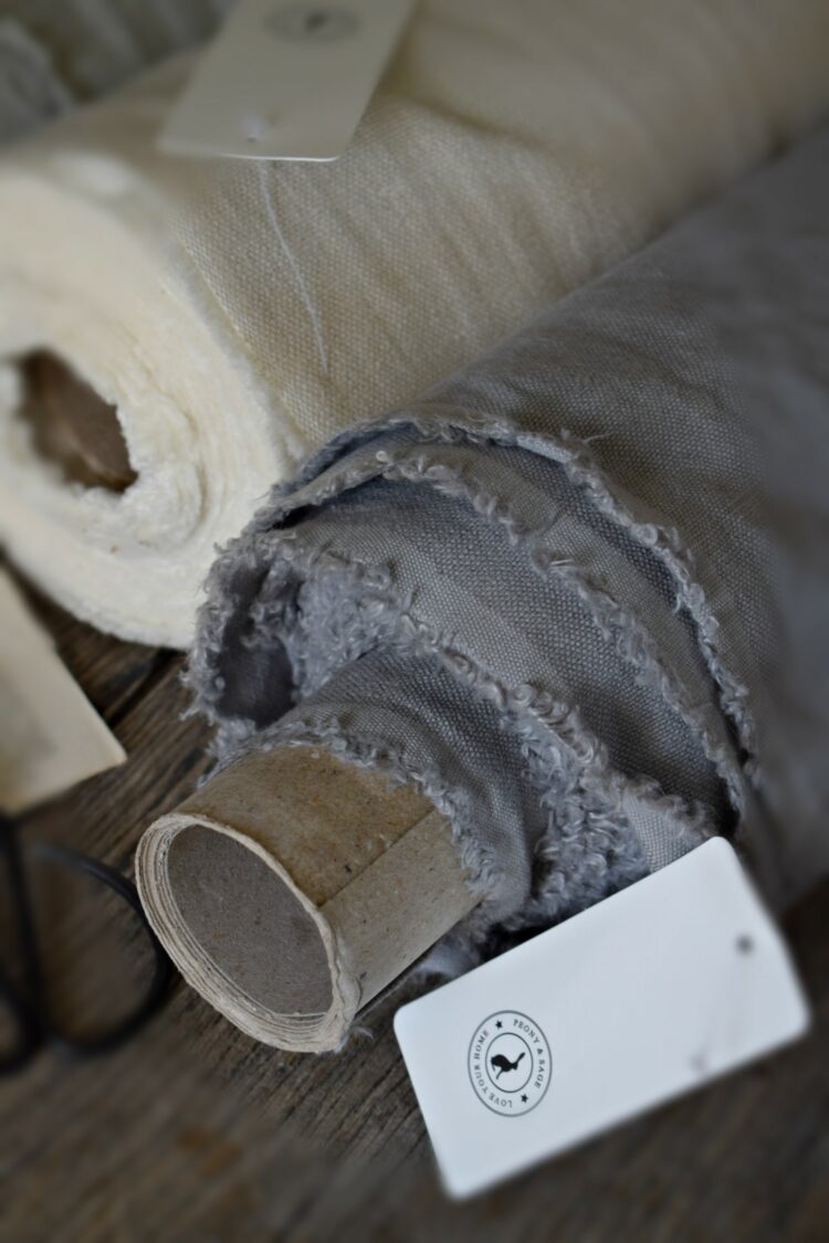 End of Line Dark Grey Stonewashed Linen was £100pm now £28pm. 3m left