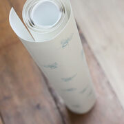 Busy Bees Wallpaper in Swedish Blue on White - Image 3