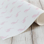 Mini Hares Wallpaper in Antique Powder Pink on an Ivory Background - Image 2
