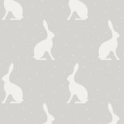 Mini Hares Wallpaper in Gustavian Grey Background - Image 3