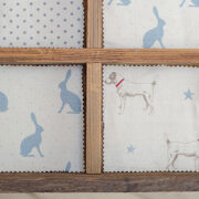 Jack All Star ~ Blue on Cream Linen (Available on White Linen by Request) - Image 4