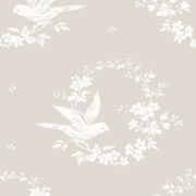 Birdsong Wallpaper in Shaded White - Image 2