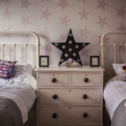 Twinkle Twinkle Large Star Wallpaper in Pale Pink Icing or Antique Powder Pink - Image 4