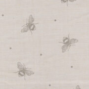 Busy Bees ~ Mink Grey on Cream Linen - Image 2