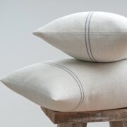 The Grainsack Stripe (Skinny) ~ Faded Charcoal on Grainsack Linen - Image 3