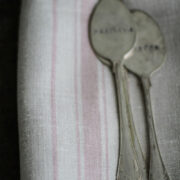 The Danish Stripe ~ Pink on Grainsack Linen - Image 4