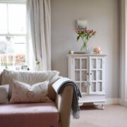 Lydia ~ Powdery Pinks on White Linen - Image 3