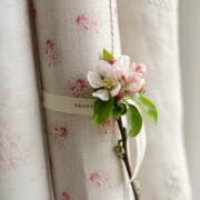 Posies ~ Cashmere Pink on Cream Linen - Image 2