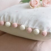 Rabbit All Star ~ Pink Stars on White Linen Union - Image 4