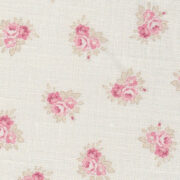 Posies ~ Ruby, Raspberry & Clay on New White Linen - Image 3