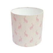 Mini Hares ~ Blush Pink on White Linen Union * - Image 2