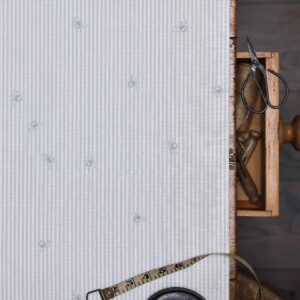 Bee Pinstripe ~ Heavy Seamist on Ivory Linen