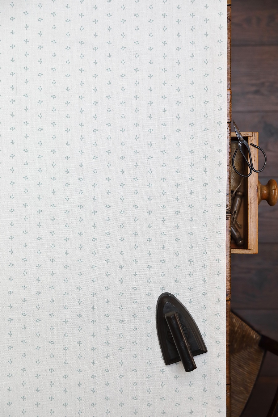 Little Sprigs ~ Eucalyptus on Ivory Linen