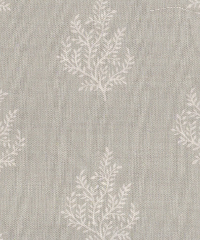 Olivia ~ Stone Grey Background on Ivory Linen - Peony & Sage