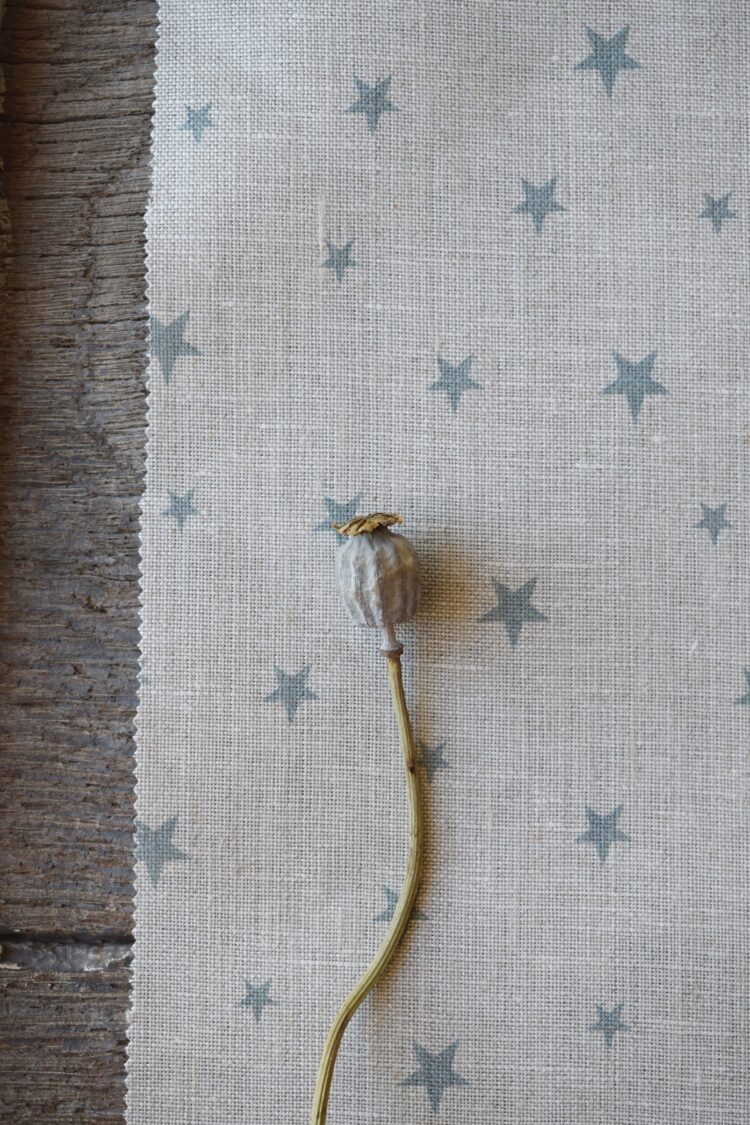 All Stars (Small) ~ Stone Blue on Stone Linen