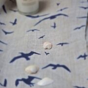 Triple Grainsack ~ Navy on Grainsack Linen - Image 5