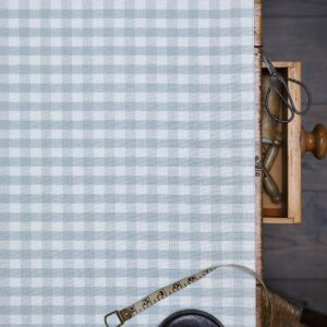 Check (Small) ~ Rain on Ivory Linen