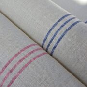 Triple Grainsack ~ Peony Cerise on Grainsack Linen - Image 3