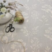 Wild Grasses & Cow Parsley ~ Blue Gray Background on Stone Linen * - Image 2