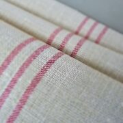 Triple Grainsack ~ Peony Cerise on Grainsack Linen - Image 4