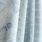 Lakshmi ~ Bamburgh Blue on Ivory Linen - Image 2