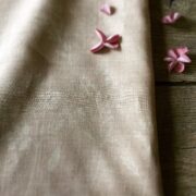 Birdsong (Large) ~ Faded Old Silk Background on Stone Linen - Image 4