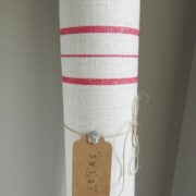 The Swiss Stripe ~ Jemima Red on Grainsack Linen - Image 3