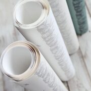 Hip Hop Wallpaper in Swedish Grey on Ivory - Image 3
