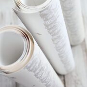 Hip Hop Wallpaper in Gustavian Grey On White - Image 3