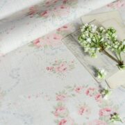 Mathilde ~ Peony & Sage on Double Cream Linen NEW - Image 2