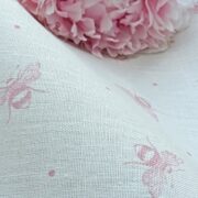 Busy Bees ~ Blush Pink on Ivory Linen - Image 4
