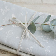 Summertime ~ Seamist & Pink Slip on Ivory Linen - Image 3