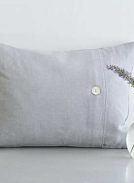 Deborah Toner  Marlow Bridge All Saints Church Grey Linen Cushion