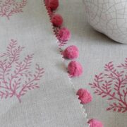 Olivia ~ Jemima Red on Stone Linen - Image 2