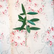 Mathilde ~ Rose & Sea Glass on Double Cream Linen NEW - Image 2