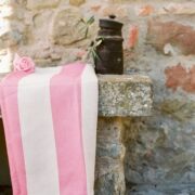 Broadstripe ~ Cherry On Stone Linen - Image 2